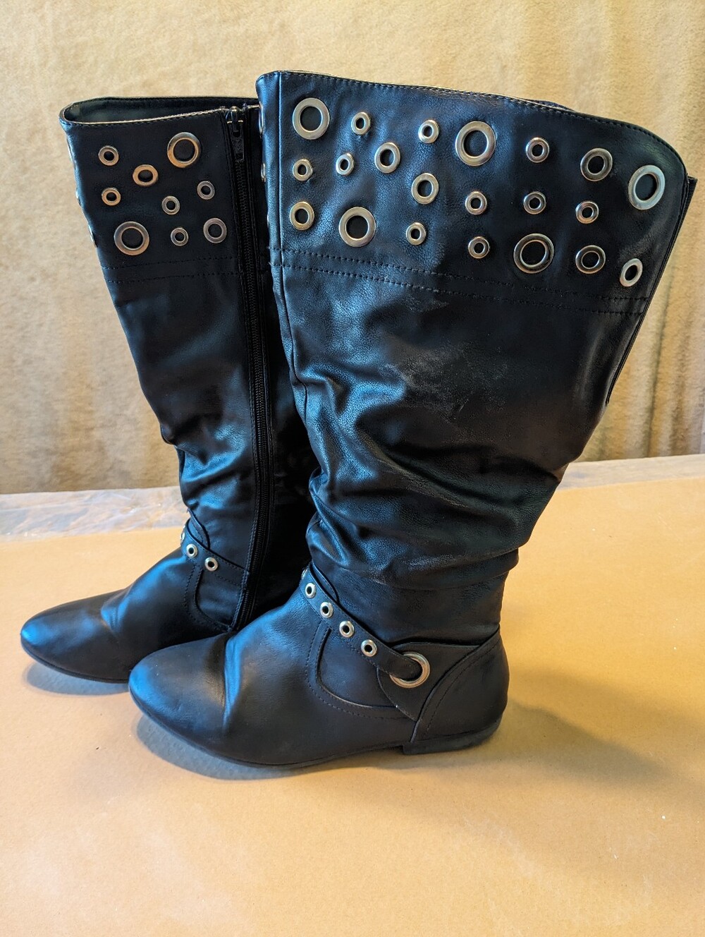 torrid Black Women's Grommet-Detail Mid-calf Boots